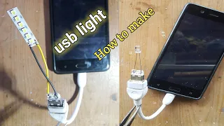 How To Connect Led Lights To Phone || Homemade Usb Otg Light