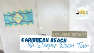 Caribbean Beach 5th Sleeper Room Tour | Walt Disney World | Skyliner Resort