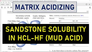 Sandstone Solubility in HCl-HF (Mud Acid)