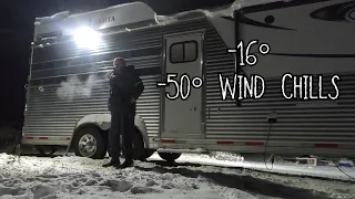 Surviving Winter Storm Elliot in a Horse Trailer! (-16°with -50° Wind Chills)