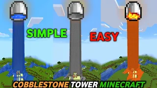 Build A Cobblestone Tower In Minecraft #minecraft