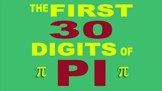 Pi (The First 30 Digits) - LEARNING VERSION