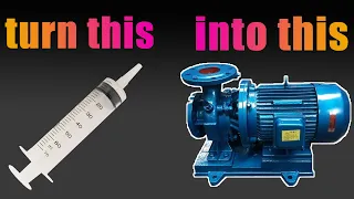 make powerful water pump with Syringe