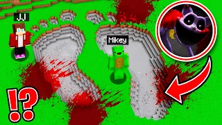 JJ and Mikey Found SCARY CATNAP.EXE FOOTPRINT in Minecraft Maizen!