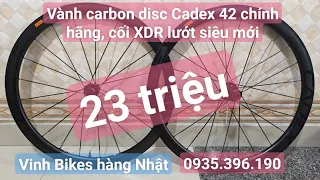 Vành carbon disc Cadex 42 chính hãng, cối XDR lướt siêu mới 23 triệu