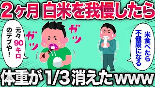 【2ch面白いスレ】「2ヶ月間、白米を我慢し続けた結果www」【ゆっくり解説】【バカ】