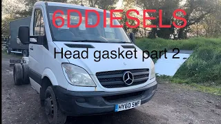 Mercedes sprinter 515 head gasket change part 2