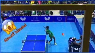 TABLE TENNIS CHAMPIONSHIP /THIS NIGERIAN NEARLY BLINDED BY EGYPTIAN/2019/ITTF