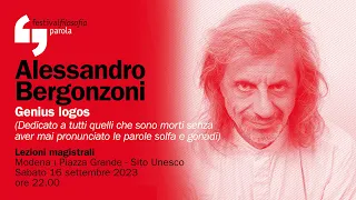 Alessandro Bergonzoni | Genius logos | festivalfilosofia 2023