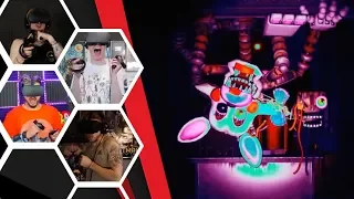 Let's Players Reaction To Pizza Party Scary & Funny Moments | FNAF VR: Help Wanted