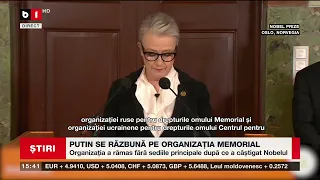 PUTIN SE RĂZBUNĂ PE ORGANIZAȚIA MEMORIALS_Știri B1_8 oct 2022