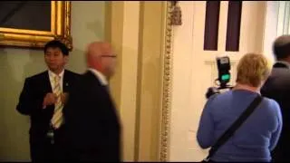 Raw: Obama Arrives on Capitol Hill