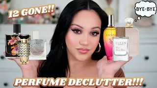 PERFUME DECLUTTER! 12 FRAGRANCES GONE FROM MY COLLECTION! 👋🏽 AMY GLAM PERFUME COLLECTION ✨