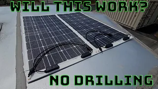 Mounting Flexible Solar Panels To Cargo Trailer. No Drilling!