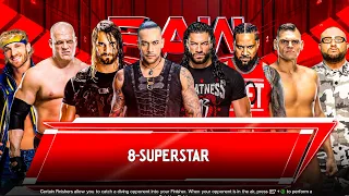 WWE 2K24 - 8 Man Superstar Match | Raw Match | Gameplay