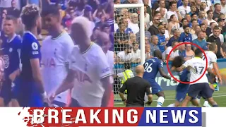 Chelsea 2 2 Tottenham Cristian Romero screamed in Reece James' face after Kane's equaliser