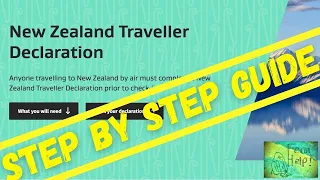 UPDATE! 20 OCTOBER - NZ TRAVELLER DECLARATION OBSOLETE!  NO LONGER A REQUIREMENT