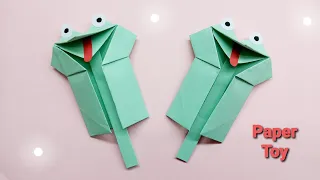 Paper Toy / Paper Frog / Origami Frog / #Shorts #Papertoyfrog