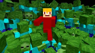 Minecraft, But Mobs Multiply Every Time You Take Damage