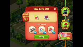 Homescapes Level 3190 With No Boosters - Hard Level - Investigation In The Park