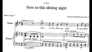 Sure On This Shining Night (Barber) in Bb Major  (Play along/Karaoke/Piano Accompaniment)