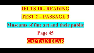 READING - IELTS 10 - MUSEUMS OF FINE ART AND THEIR PUBLIC