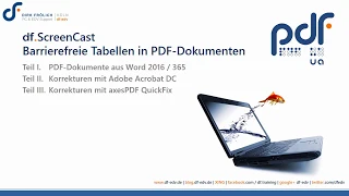 df.SC-17a | Barrierefreie Tabellen in PDF-Dokumenten - Teil I/III: PDF-Dokumente mit Word erstellen