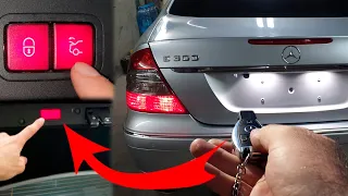Mercedes Retrofit. Installation Electric Tailgate Lift Option 881 with Button on Mercedes W211, W219