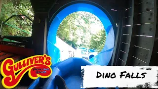 Gullivers Kingdom Matlock Dino Falls onride Pov July 2022