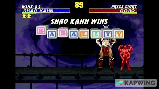 UMK Trilogy Shao Kahn The Ruler of Outworld Vs Goro