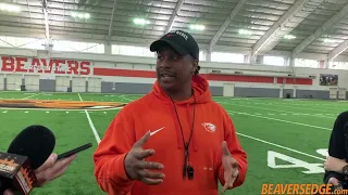 Oregon State RB Coach Thomas Ford Talks RBs, Spring Ball Day 9, & MORE