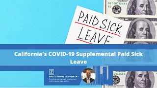 California's COVID-19 Supplemental Paid Sick Leave