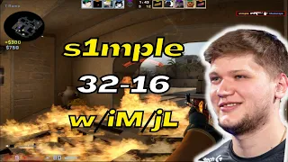 s1mple(32-16) w/iM/jL (mirage) | FACEIT Ranked | July 13, 2023