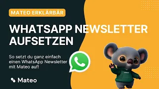 🚀 How to WhatsApp Newsletter - erklärt für Unternehmen - Mateo Erklärbär!