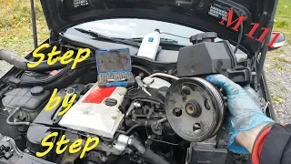 Mercedes w203 Power Steering Pump - remove and replacement on c200 c180 c230