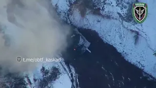 Видео уничтожения танка ВСУ дроном камикадзе Ланцет