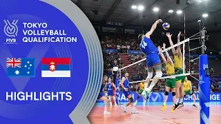 AUSTRALIA vs. SERBIA - Highlights Men | Volleyball Olympic Qualification 2019