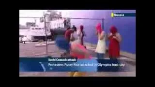 Pussy Riot в Сочи избили казаки!!!