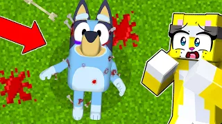 Le ROMPO TODOS los HUESOS a BLUEY en MINECRAFT 🦴 | BEBE NOOB y MICHI MIAU en HUESOS ROTOS BLUEY