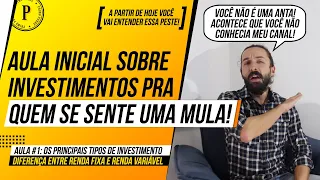 𝗔𝗨𝗟𝗔 𝗠𝗔𝗜𝗦 𝗙𝗔𝗖𝗜𝗟 𝗦𝗢𝗕𝗥𝗘 𝗜𝗡𝗩𝗘𝗦𝗧𝗜𝗠𝗘𝗡𝗧𝗢𝗦 pra quem se SENTE UMA MULA (Diferença de RENDA FIXA E VARIÁVEL)