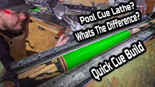 Woodturning: Pool Cue Lathe? What Is The Difference? Quick Cue Build!