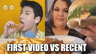 MUKBANGERS FIRST VS RECENT MUKBANG