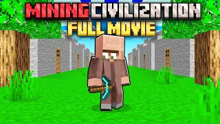 Minecraft but I survive in MINING CIVILIZATION [FULL MOVIE]