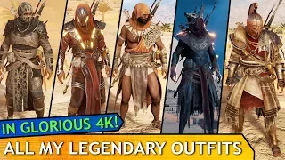 Assassin's Creed: Origins - All My Legendary Outfits (so far) 4k Showcase