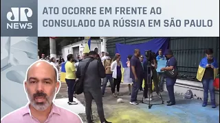 Comunidade ucraniana faz manifestação pelo fim da guerra; Schelp analisa