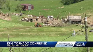 EF2 Tornado near Pennsylvania border scatters debris, destroys home, roofs