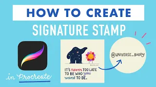 Mini-Tutorial - How to Create Signature Stamp in Procreate