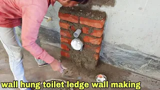 how to make wall hung toilet ledge wall