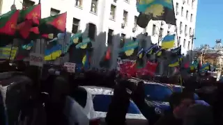 22 04 2015 - На Банковой, у администрации президента митингуют шахтеры