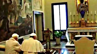 HIstorische Begegnung der ZWEI Päpste: Benedikt XVI. u. Franziskus in Castelgandolfo